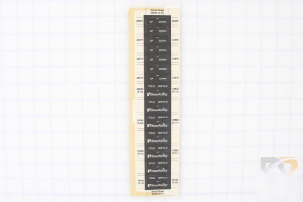 Braun 38290-1 Decal Sheet Hand Pendant
