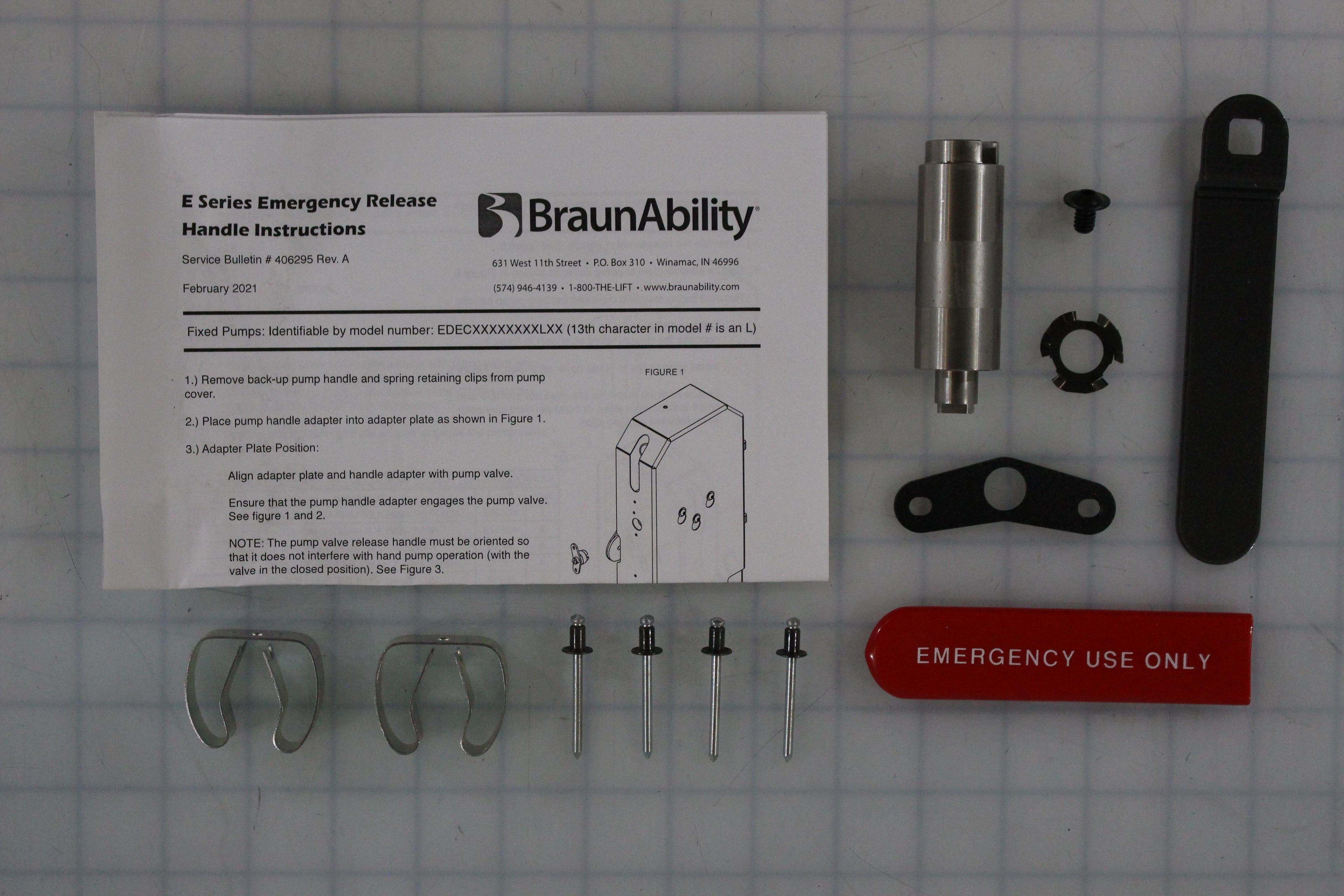 406294KS Kit Handle Manual Dn E-series Fixed Kit Ship Out