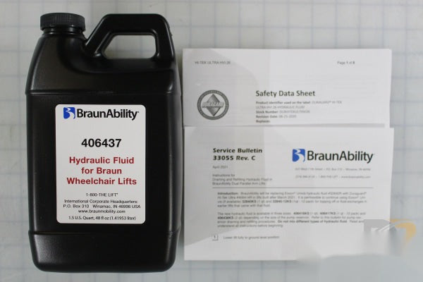 406438KS 406437 Hydraulic Fluid 2QT Kit Shipout