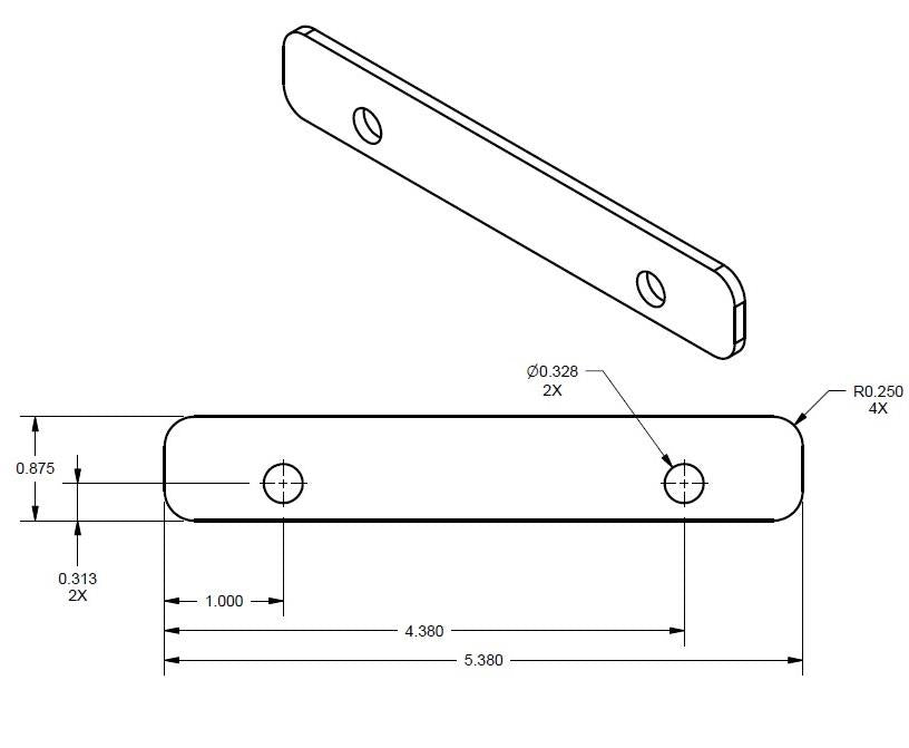 Braun E51583BK Spacer - Gas Spring / Ramp Deploy / Cal