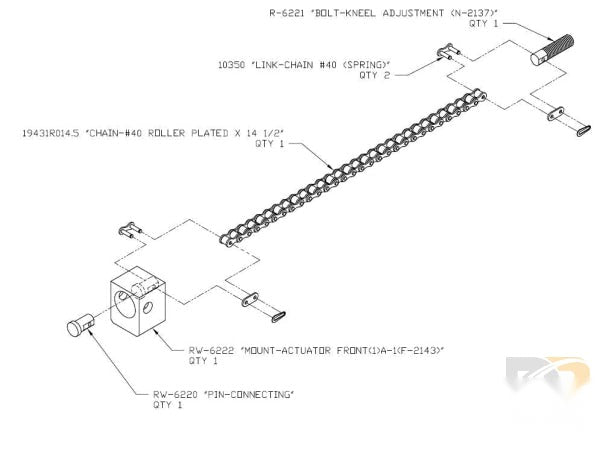 CHAIN KIT  NS KNEEL #40 KIT SHIPOUT   N-2107.8KS