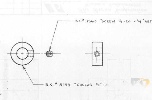 Collar-1/2"i.d. W-1/4" Set S. 12234A