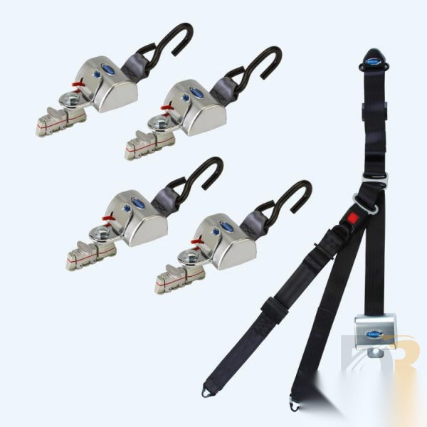 QRT MAX Kit for L Track with retractable shoulder/lap belt combo Q-8300-A1-L