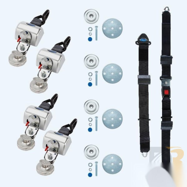 QRT MAX Kit for Slide N' Click, manual lap and shoulder belt fixed mounted, SNC floor anchorages Q-8300-A-SC