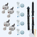 QRT Standard Kit for Slide N' Click, manual lap and shoulder belt fixed mounted, SNC floor anchorages Q-8200-A-SC