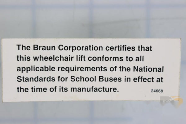 Decal-nssb Lift Certification 24668